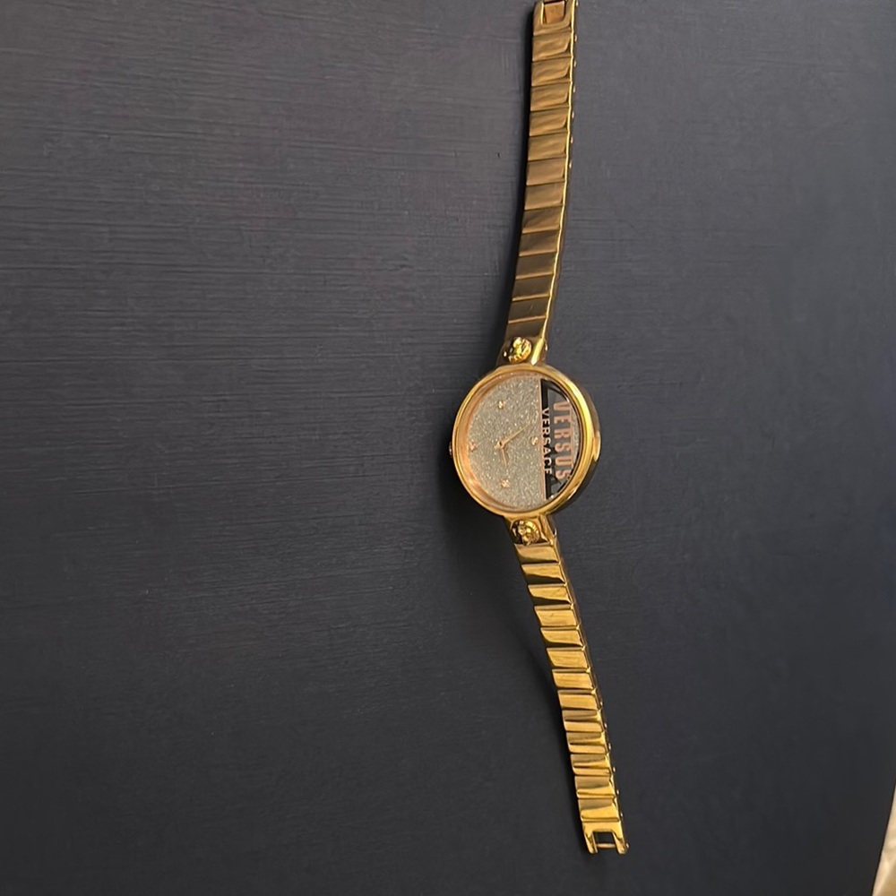 Versus Versace Gold Watch with Classic Link Design